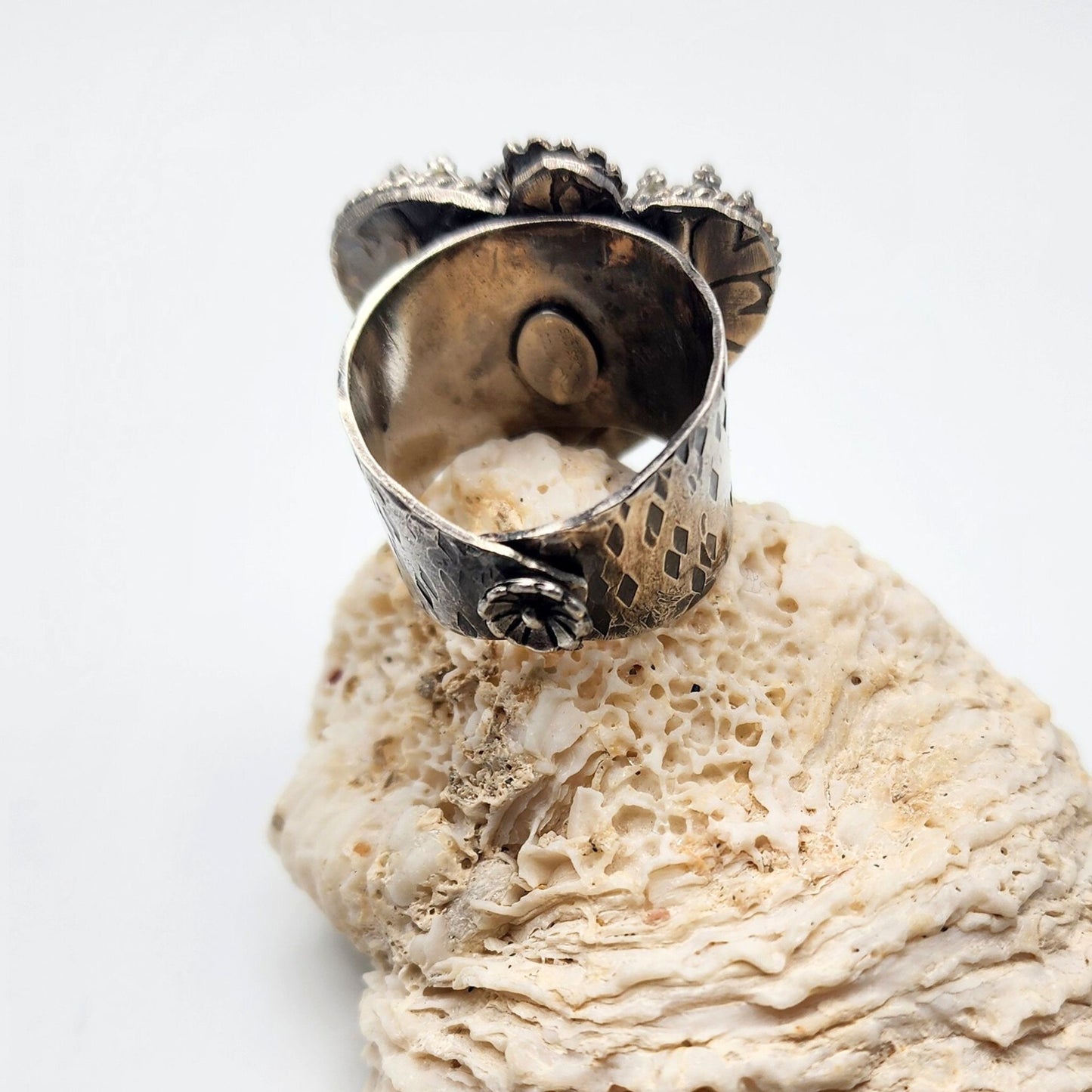 Adjustable Glass Heart Ring 2