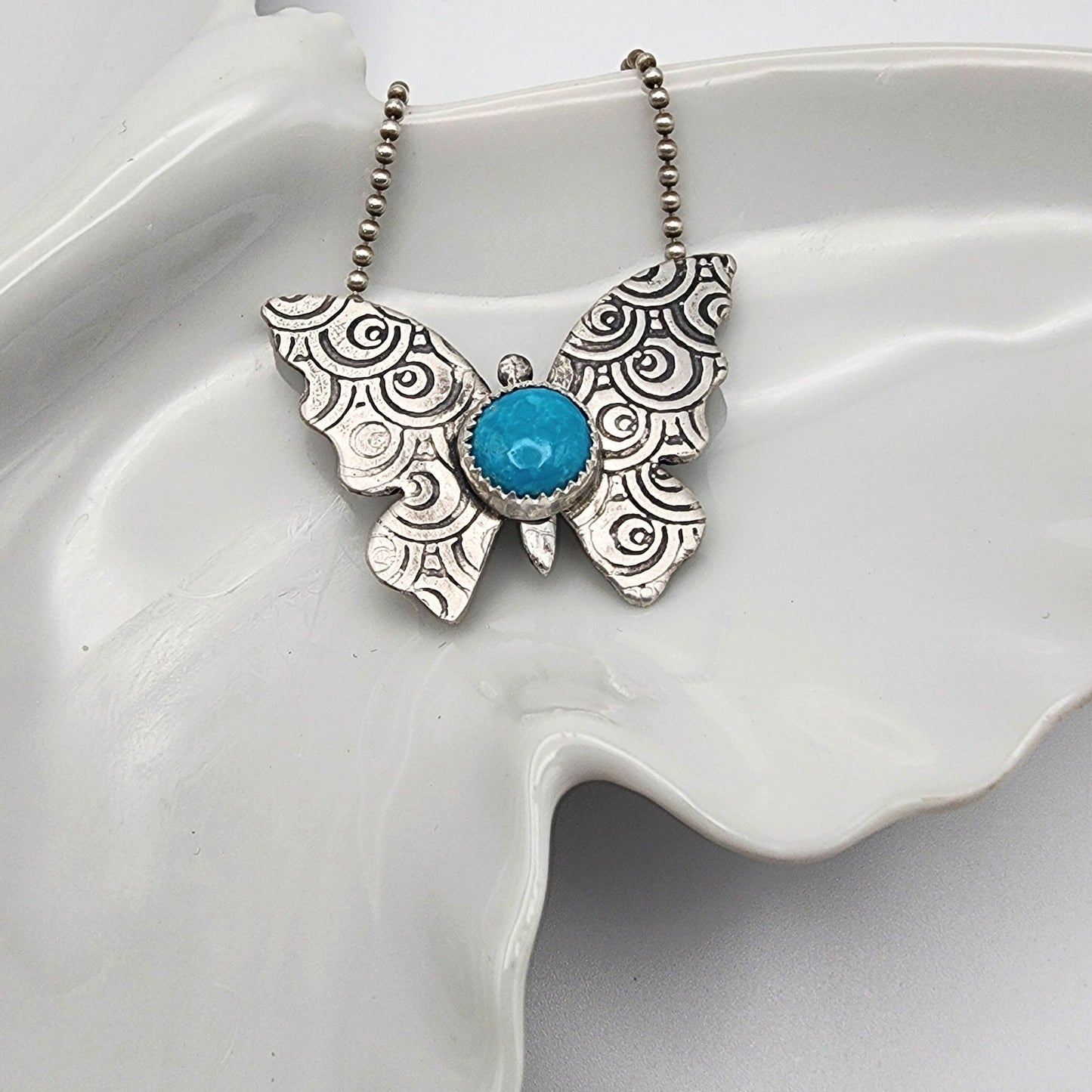 Butterfly Turquoise Pin-Pendant Combo