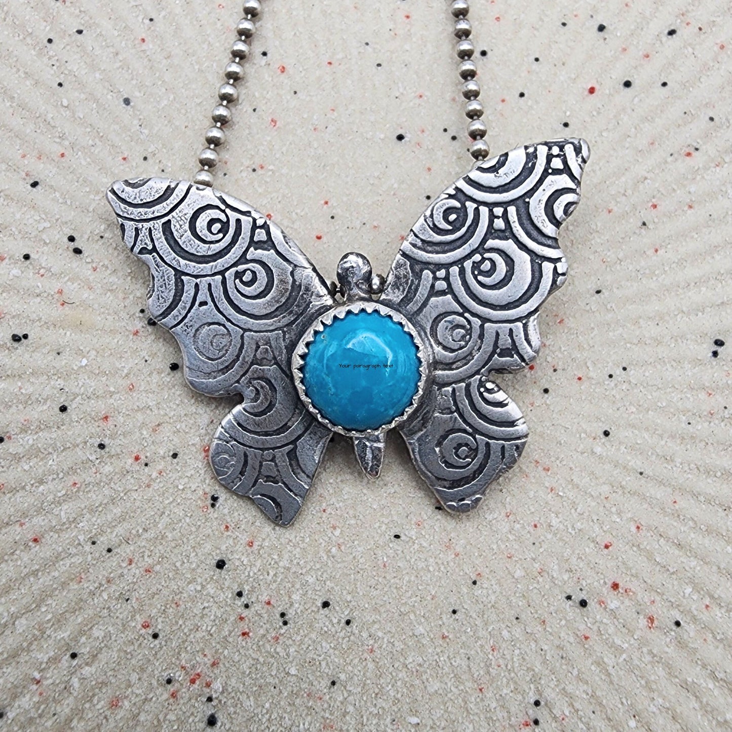 Butterfly Turquoise Pin-Pendant Combo