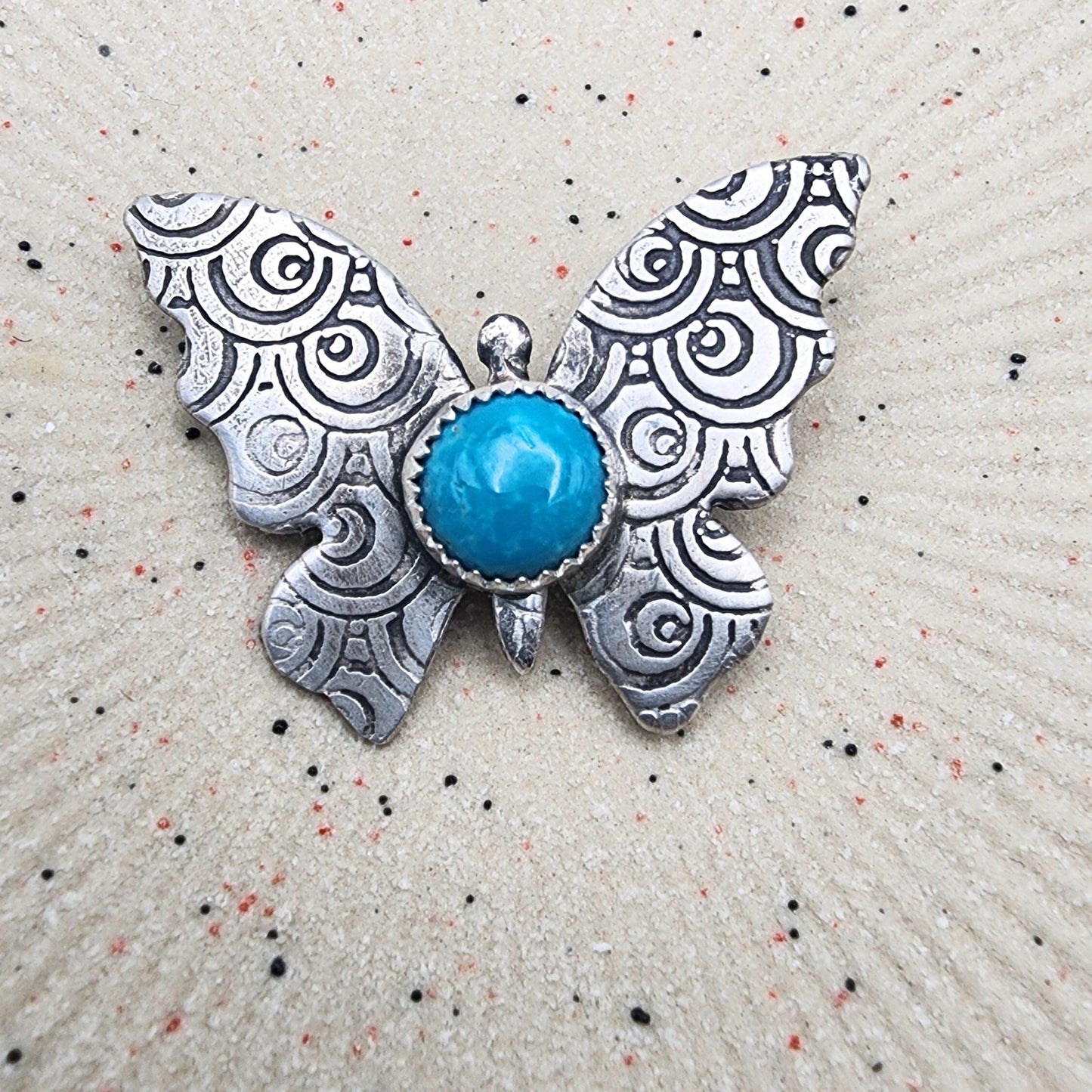 Butterfly Turquoise Pin-Pendant Combo