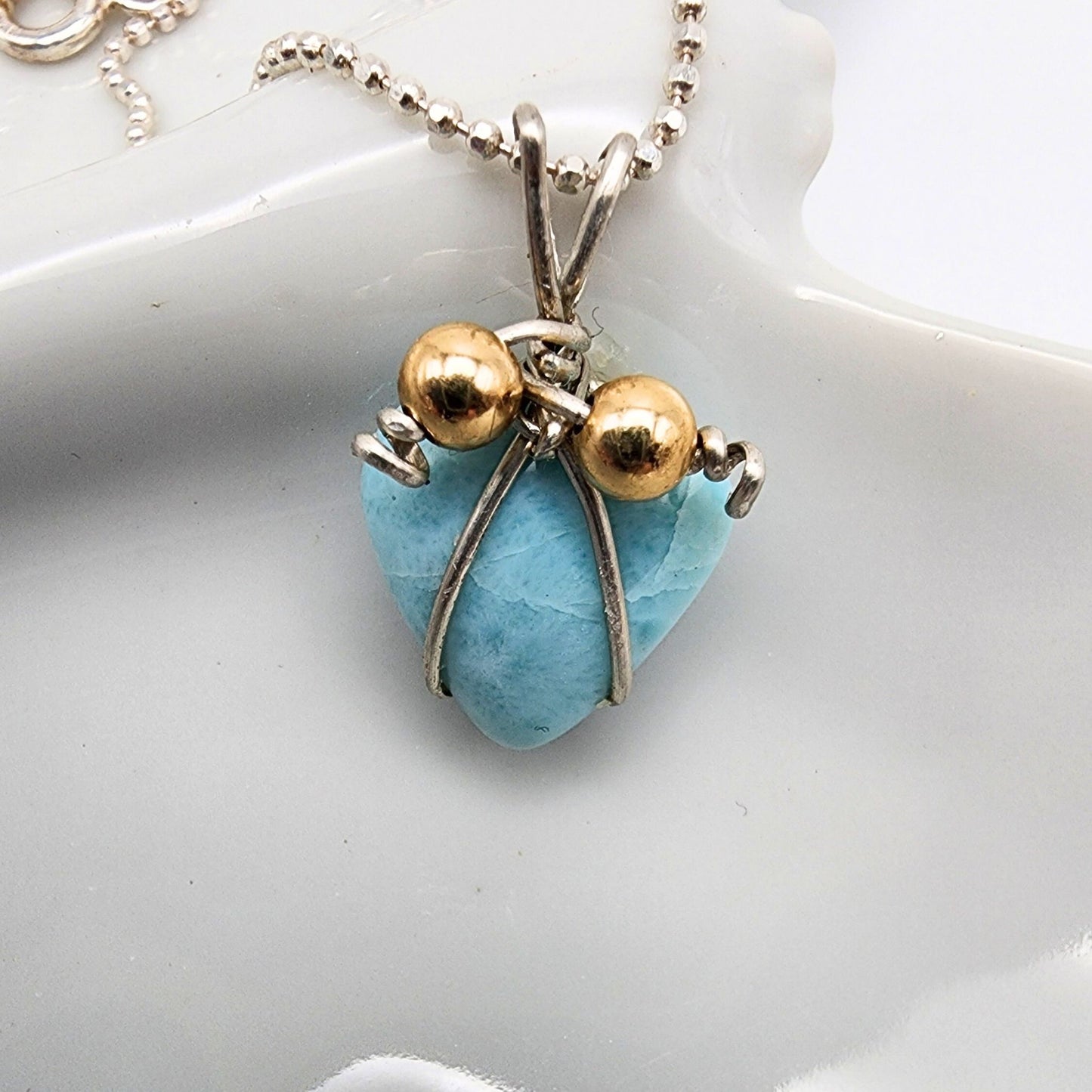 Dainty Larimar Heart