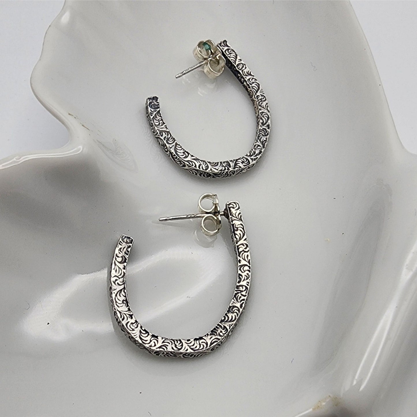Embossed hoops
