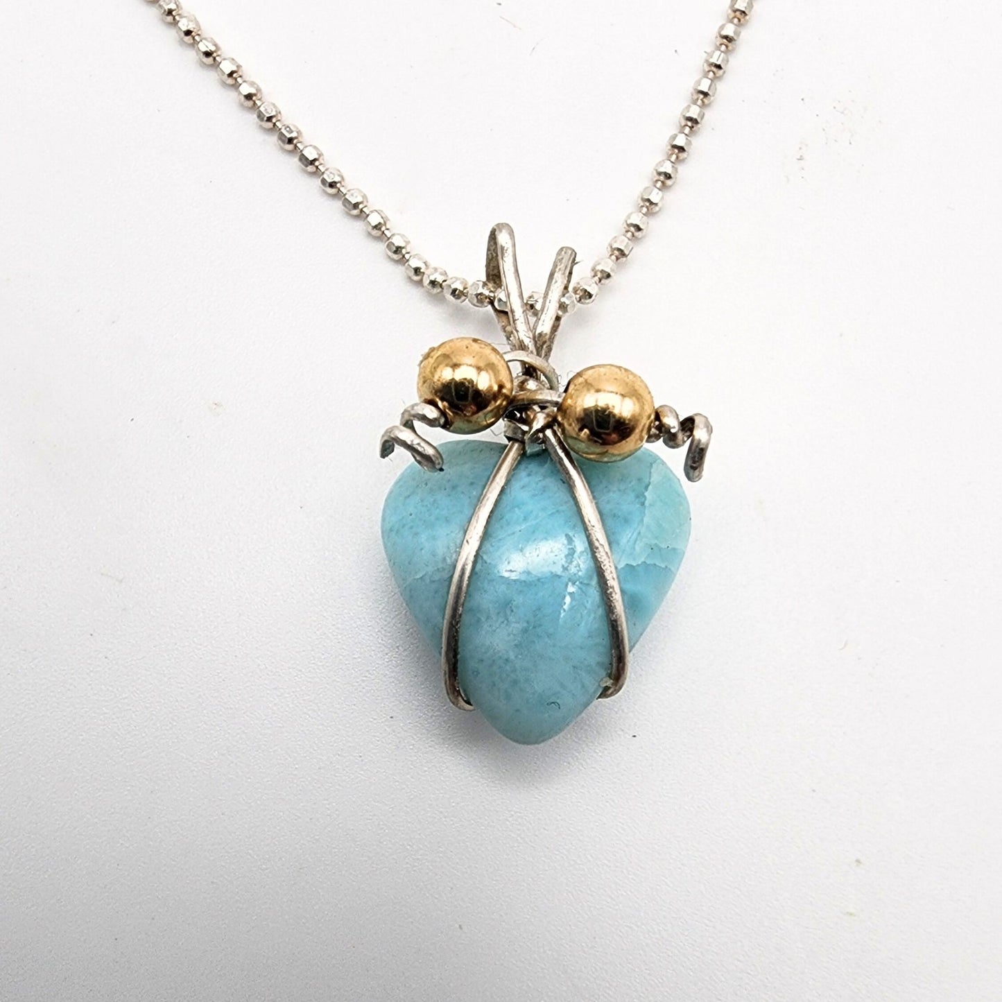 Dainty Larimar Heart