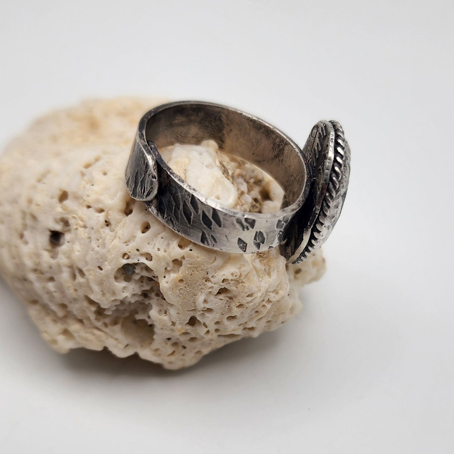 Dendritic Opal Adjustable Ring
