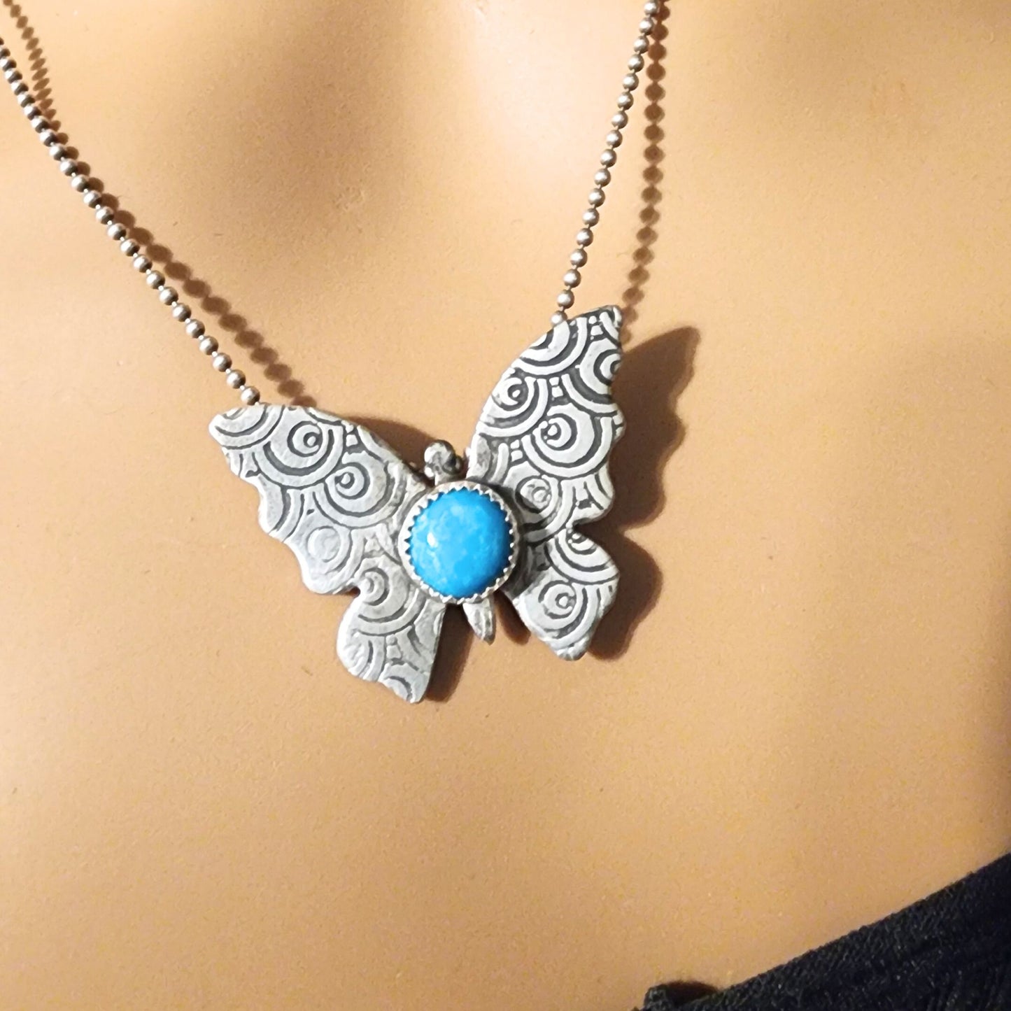 Butterfly Turquoise Pin-Pendant Combo