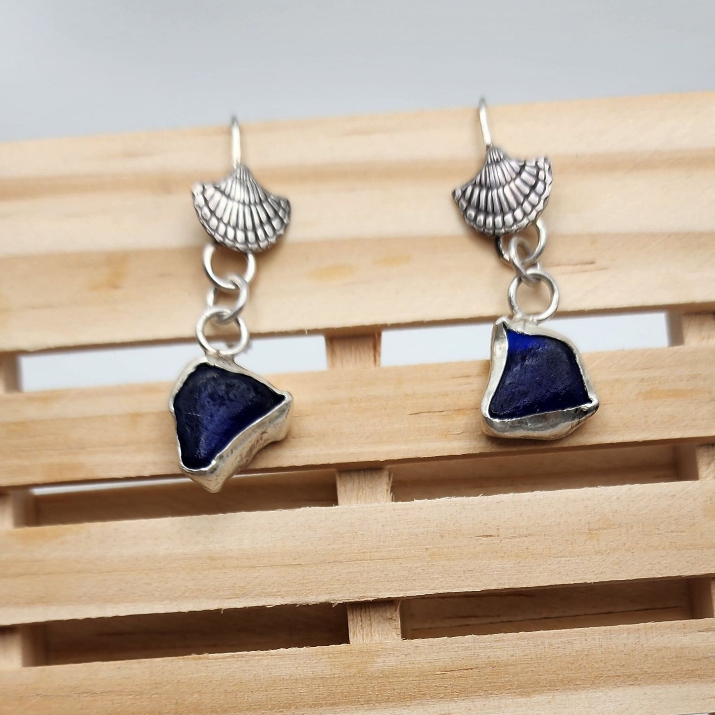 Shell Sea Glass Earrings