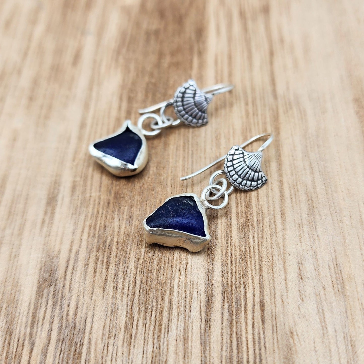 Shell Sea Glass Earrings