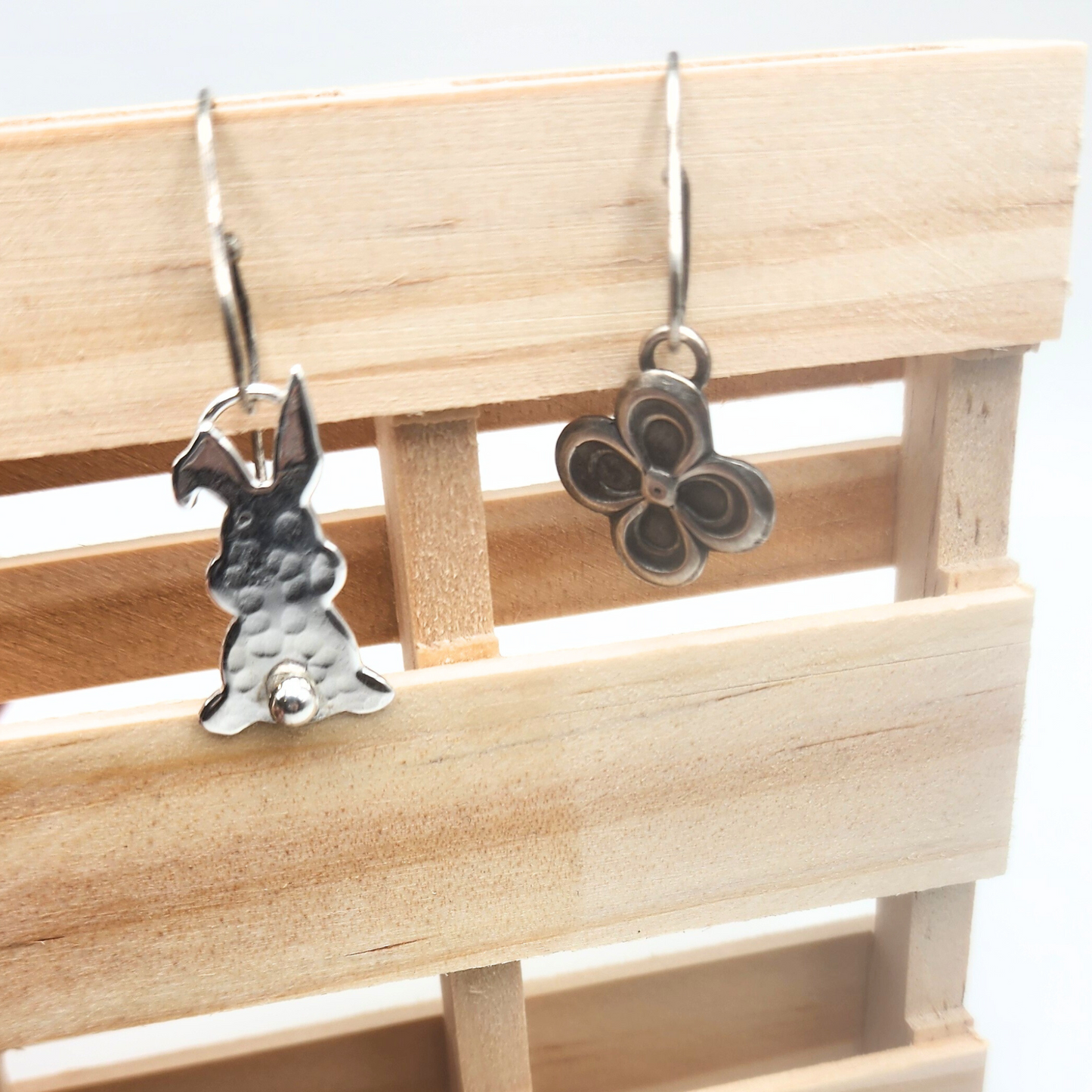 Bunny - Flower Connector Earrings