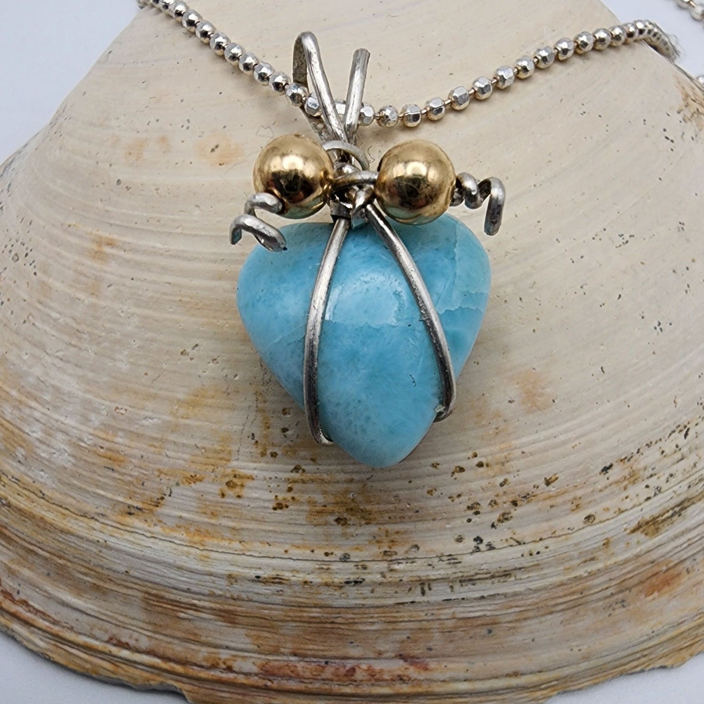 Dainty Larimar Heart