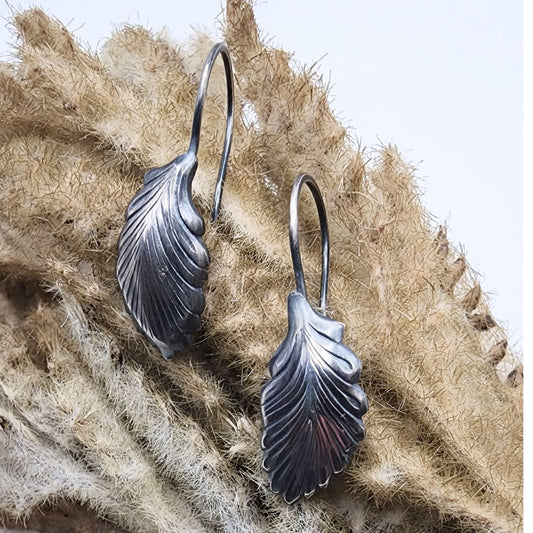 Curved Leaf Earrings