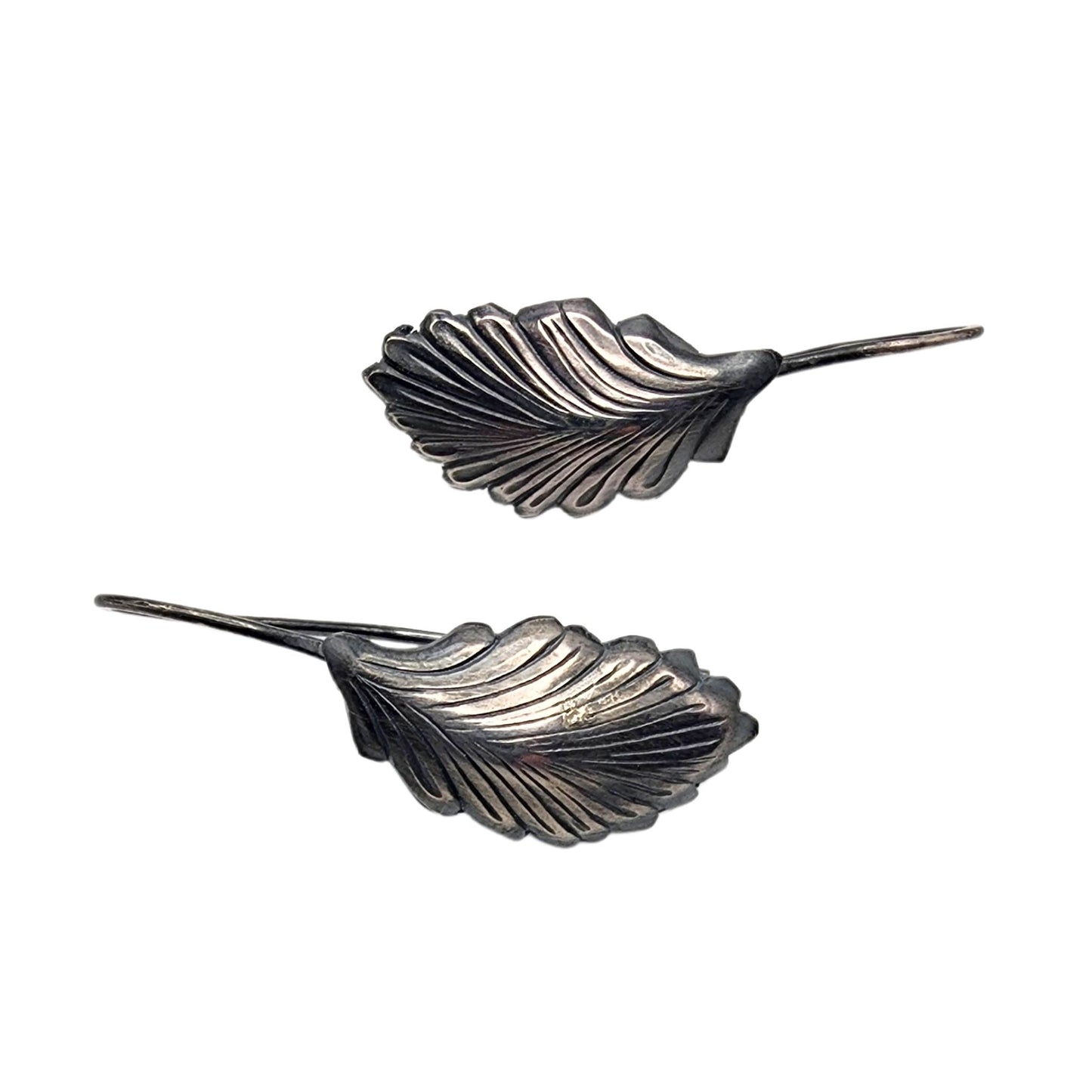 Curved Leaf Earrings