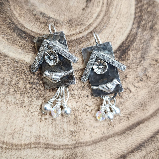 Birdhouse Earrings